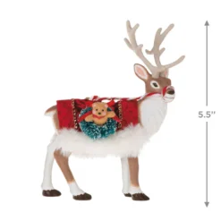 Hallmark Father Christmas's Reindeer Ornament -Hallmark Shop Reindeer With Toy Sack Keepsake Ornament 2199QXE3287 03