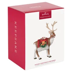Hallmark Father Christmas's Reindeer Ornament -Hallmark Shop Reindeer With Toy Sack Keepsake Ornament 2199QXE3287 04