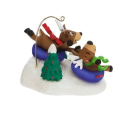 Hallmark Reindeer Antics Ornament -Hallmark Shop Reindeer on Snow Tubes Keepsake Ornament 2499QGO2747 06