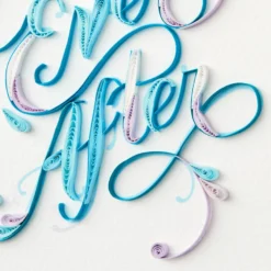 Hallmark Happily Ever After Quilled Paper Handmade Wedding Card -Hallmark Shop Script Letters Quilled Paper Handmade Wedding Card 1299LAD9615 04