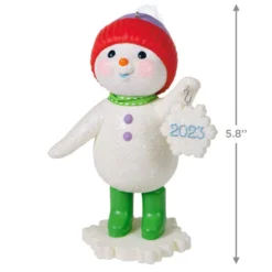 Hallmark Sweet Snowman 2023 Ornament -Hallmark Shop Snowman With Snowflake Ornament Keepsake Ornament 3999QGO2777 03