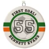 Soccer Ceramic Circle Personalized Ornament