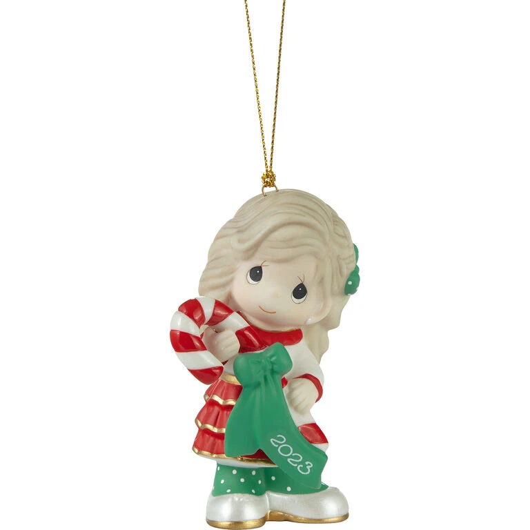 Precious Moments Sweet Christmas Wishes Girl 2023 Ornament, 3.4" 1 Precious Moments Sweet Christmas Wishes Girl 2023 Ornament, 3.4"