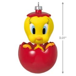 Hallmark Looney Tunes™ Tweety™ Chwistmas Surprise Ornament -Hallmark Shop Tweety Bird in Red Ball Keepsake Ornament 1899QXI6047 03
