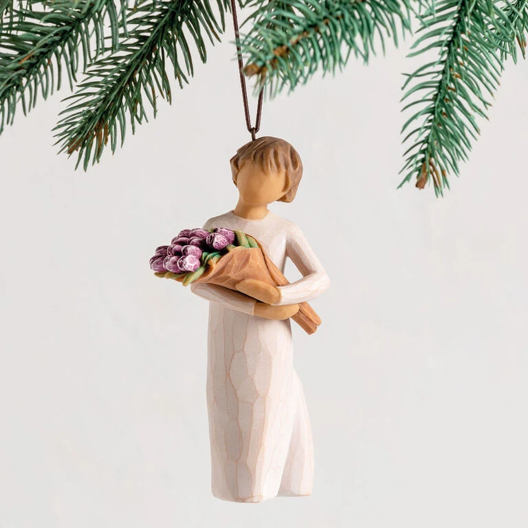 Willow Tree Surprise Tulip Bouquet Figurine Ornament, 4" H 2 Willow Tree Surprise Tulip Bouquet Figurine Ornament, 4" H - Image 2