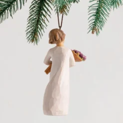 Willow Tree Surprise Tulip Bouquet Figurine Ornament, 4" H 5 Willow Tree Surprise Tulip Bouquet Figurine Ornament, 4" H -Hallmark Shop Willow Tree Figurine With Tulip Bouquet Ornament 28096 03