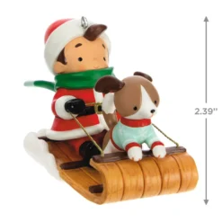 Hallmark Young Santa Ornament -Hallmark Shop Young Santa With Dog Keepsake Ornament 2199QXR8117 03